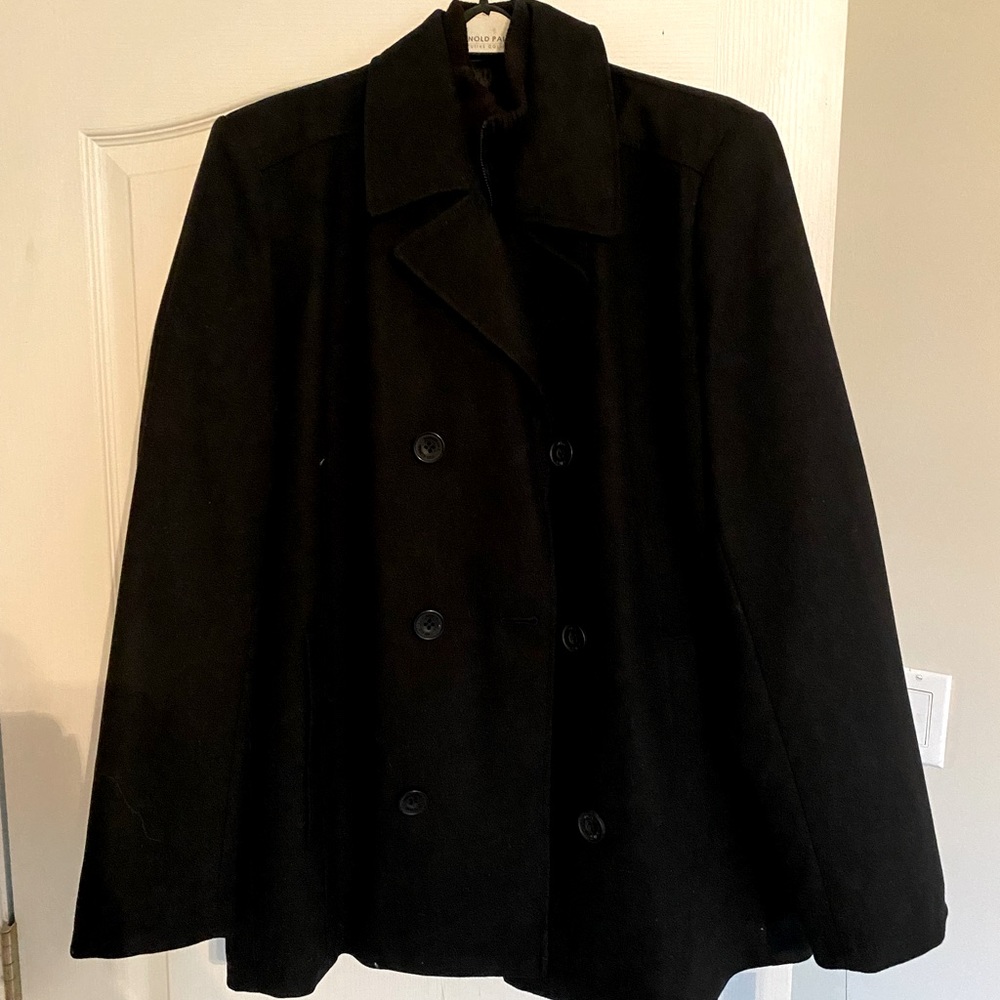 Kenneth Cole Men’s Black Peacoat (Size L)